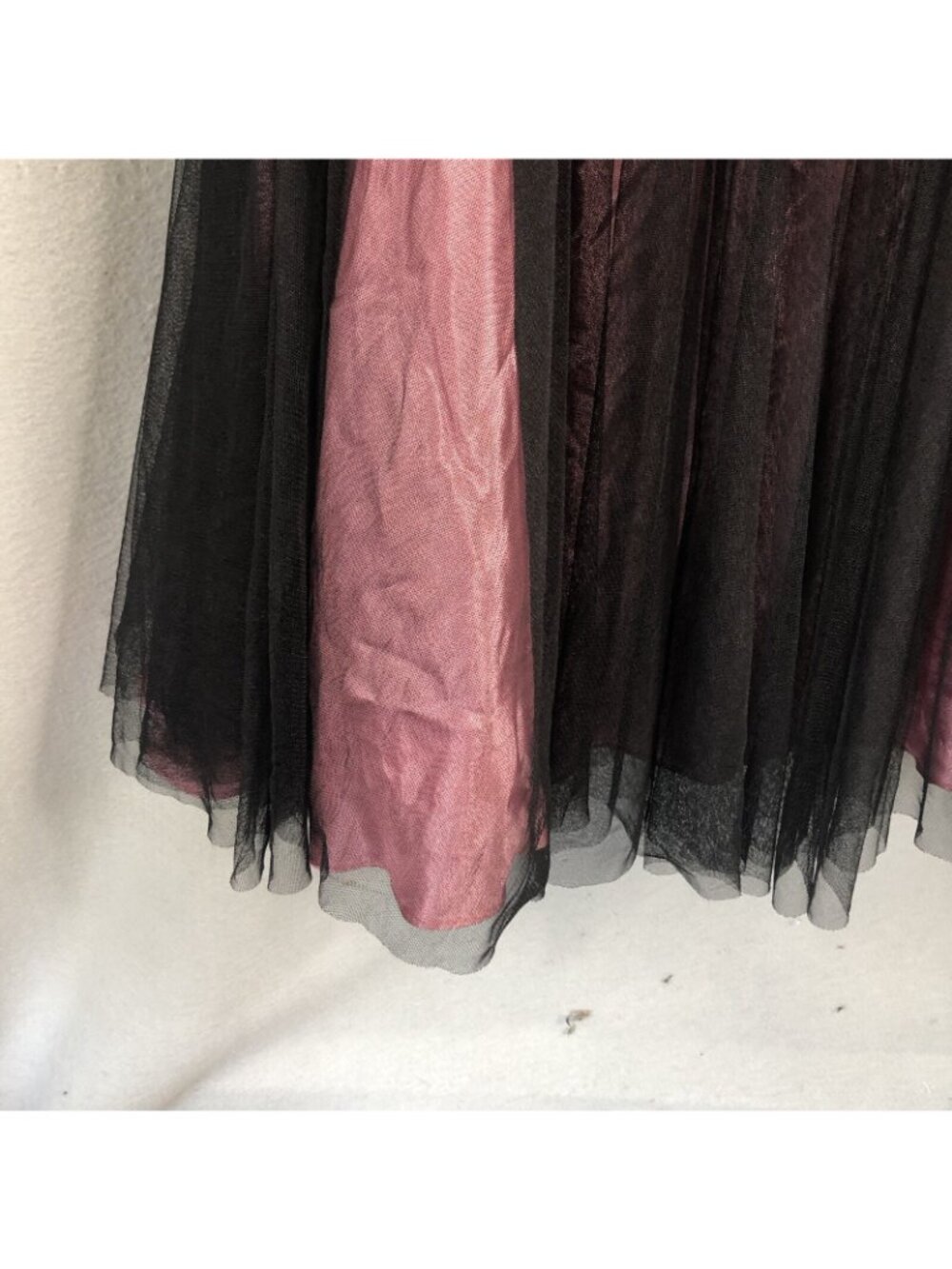 Betsy & Adam Dress Women 6 Purple Black Mesh Whimsigoth Fairy Grunge Y2K Halter - Picture 10 of 16